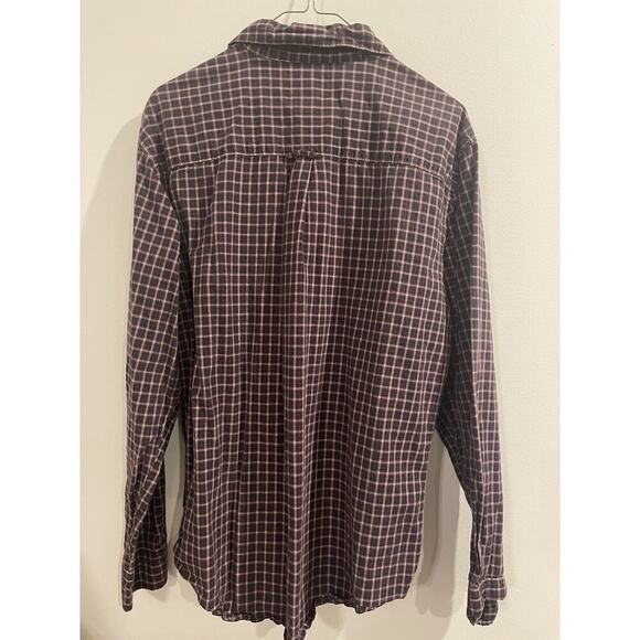 Woolrich Flannel Button Down Shirt Long Sleeve Sz L Red Brown Black Plaid Men’s - Picture 3 of 4